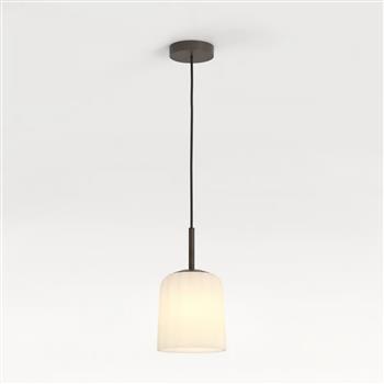 Veo 180 Bronze And White Fluted Glass Single Pendant 1455005