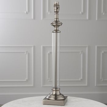 Avebury Clear Glass Column Table Lamp