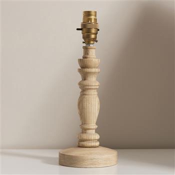 Bibury Wood And Brushed Aged Brass Table Lamp Base