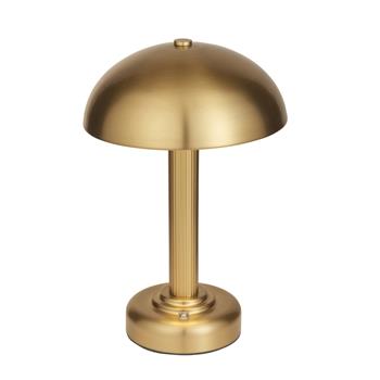 Bridport Rechargeable Warm Brass Plate Domed Touch Table Lamp 110455
