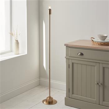 Burley Brushed Aged Brass Plate Rechargeable Touch Floor Base 110460