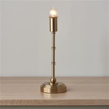 Burley Portable Rechargeable Brushed Aged Brass Touch Table Lamp 110458