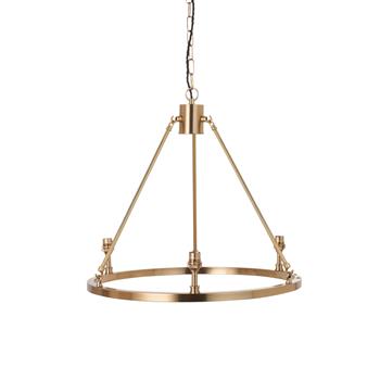 Chester 3lt Aged Brass Plate Hoop Pendant Fitting 111203