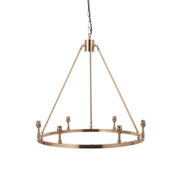 Chester 6 Light Aged Brass Plate Hoop Pendant Fitting 111202