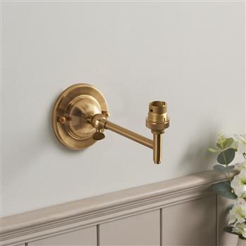 Dome Fold Brushed Aged Brass Plate Wall Light 115069 
