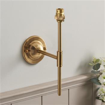 Dome T Bar Brushed Aged Brass Plate Wall Light 115070