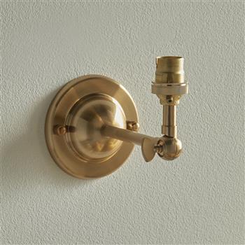 Dome Wing Adjustable Brushed Aged Brass Plate Single Wall Light 115067