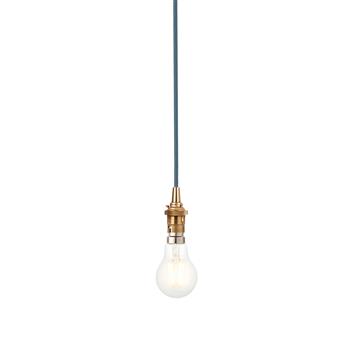 Eltham Brushed Aged Brass Flex B22 Cable Suspension