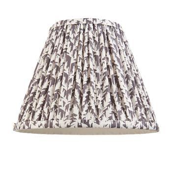 Leaf 250mm Tapered Pearl Grey Patterned Lampshade 111296
