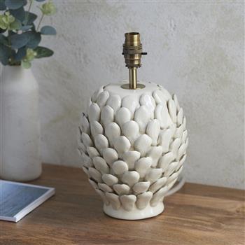 Layered Leaf Ivory Crackle Lamp Base 111249