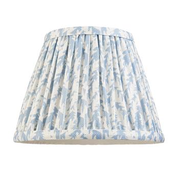 Leaf 200mm Tapered Leaf Printed Faux Linen Pleated Lampshade