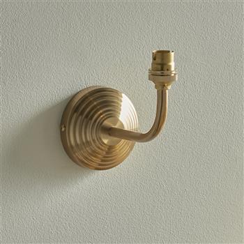 Obelisk Arc Curved Brushed Aged Brass Plate Wall Light 115064
