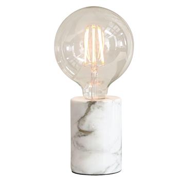 Basma Polished Marble Cylinder Table Lamp