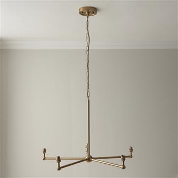 Santiago Brushed Aged Brass 5 Light Pendant Fitting 108212