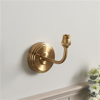 Step Arc Brushed Aged Brass Plate Single Curved Wall Light 115072