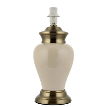 Table Lamp Base Only Antique Brass/Cream DALSTON-TLAB