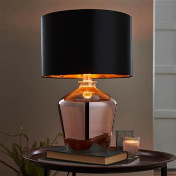 Waldorf Plated Glass Table Lamp