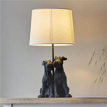 Westie Matt Black Table Lamp 106794