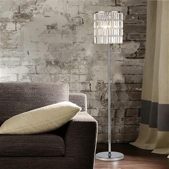 Torre Polished Chrome Five Light Crystal Floor Lamp IL30179