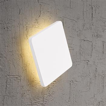 Bora Bora Small Square White 3000K LED Wall Light MC0103