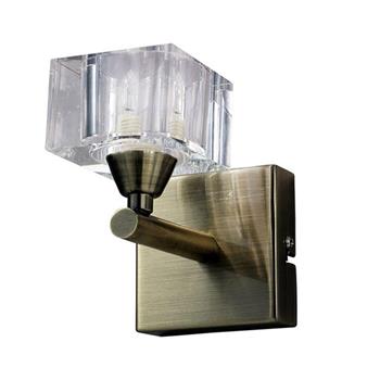 Cuadrax 1 Arm Antique Brass Wall Light M2363AB/S