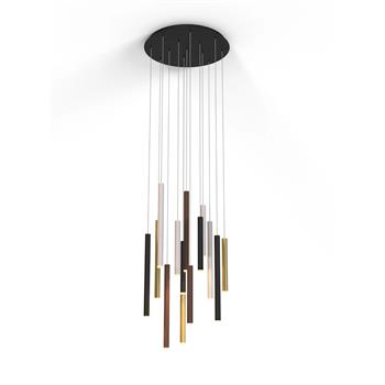 Cala Black And Multicoloured Large LED Cluster Pendant M8084