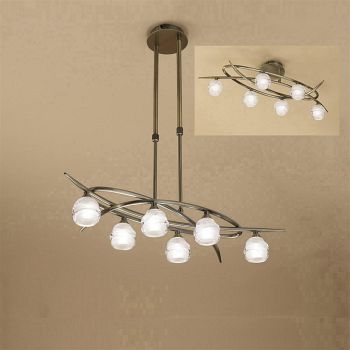 Loop 6 Light Adjustable Ceiling Fitting