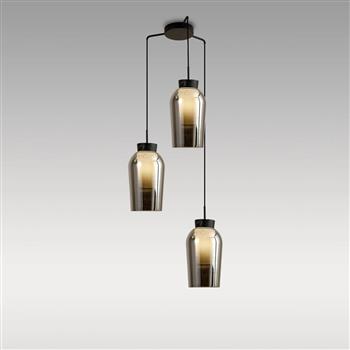 Nora 3 Light Shaped Glass Cluster Pendant