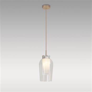 Nora Metal And Glass Single Pendant Fitting