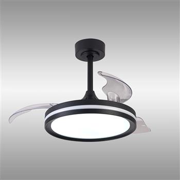 North LED Tunable White And RGB Dimmable Retractable Blade Fan