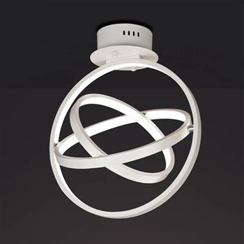 Orbital Semi-Flush LED White Ceiling Light M5746