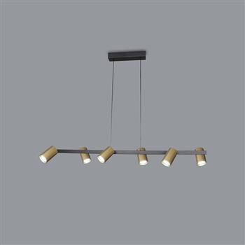 Sal Six Light ceiling spot pendants