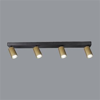 Sal Black And Gold (Colour) Four Light Ceiling Spot M8487