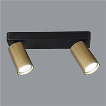 Sal Black And Gold (Colour) Two Light Ceiling Spot M8489