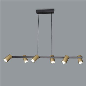 Sal Six Light ceiling spot pendants