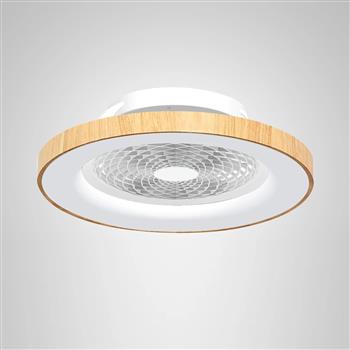 Tibet LED Hidden Blade CCT Dimmable Ceiling Fan Light 