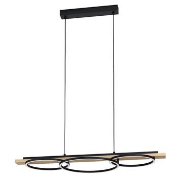 Boyal Wooden And Black LED Bar Pendant 901714