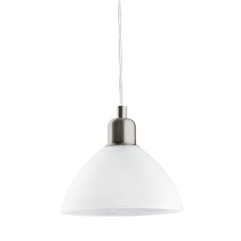 Brenda Satin Nickel And White Pendant 87054