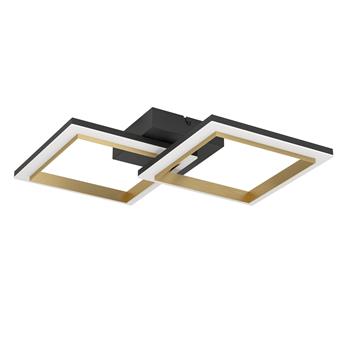 Calliera Black And Brass LED Small Square Flush Fitting 901225