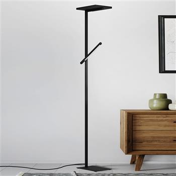 Carboneras LED Black Steel Dual Floor Lamp 99822