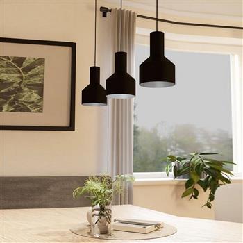 Casibare Black Steel Three Bar Pendant 99552