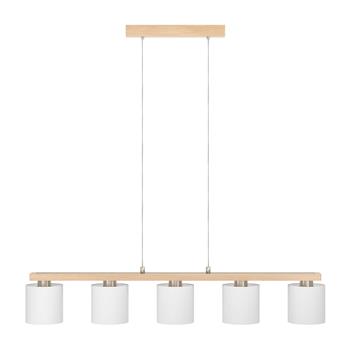 Castralvo Wood And Satin Nickel Bar Pendant 901291