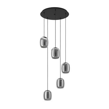 Ciampino Black And Grey 5 Light Cluster Pendant 901194