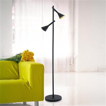 Cortaderas LED Black And Gold Double Floor Lamp 97806