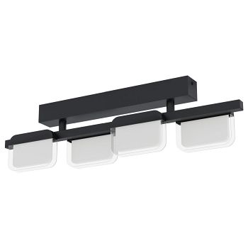 Ervidel LED 4 Light Black & White Semi Flush Fitting 98874