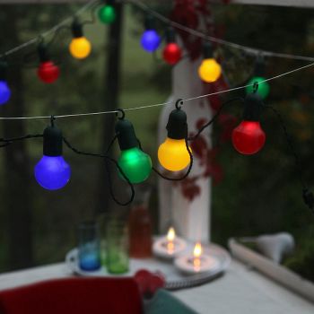 Frosolone IP44 Rated Outdoor Polycarbonate Multi-Coloured Strings Lights 900212