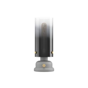 Gargrave Grey Steel And Vaporised Glass Switched Table Lamp 43929