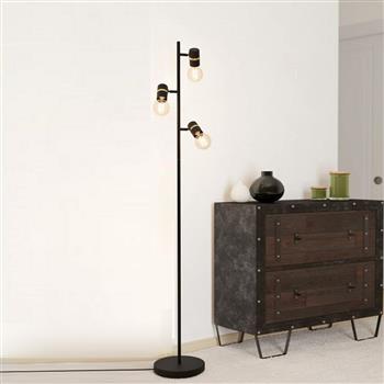 Lurone Black Three Light Floor Lamp 900179