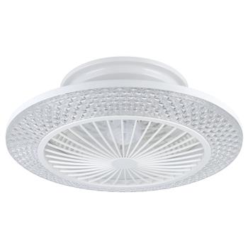 Malinska LED Matt White And Clear Acrylic Ceiling Fan Light 35145