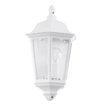 Navedo White Finish Half Lantern Outdoor Wall Light 93448